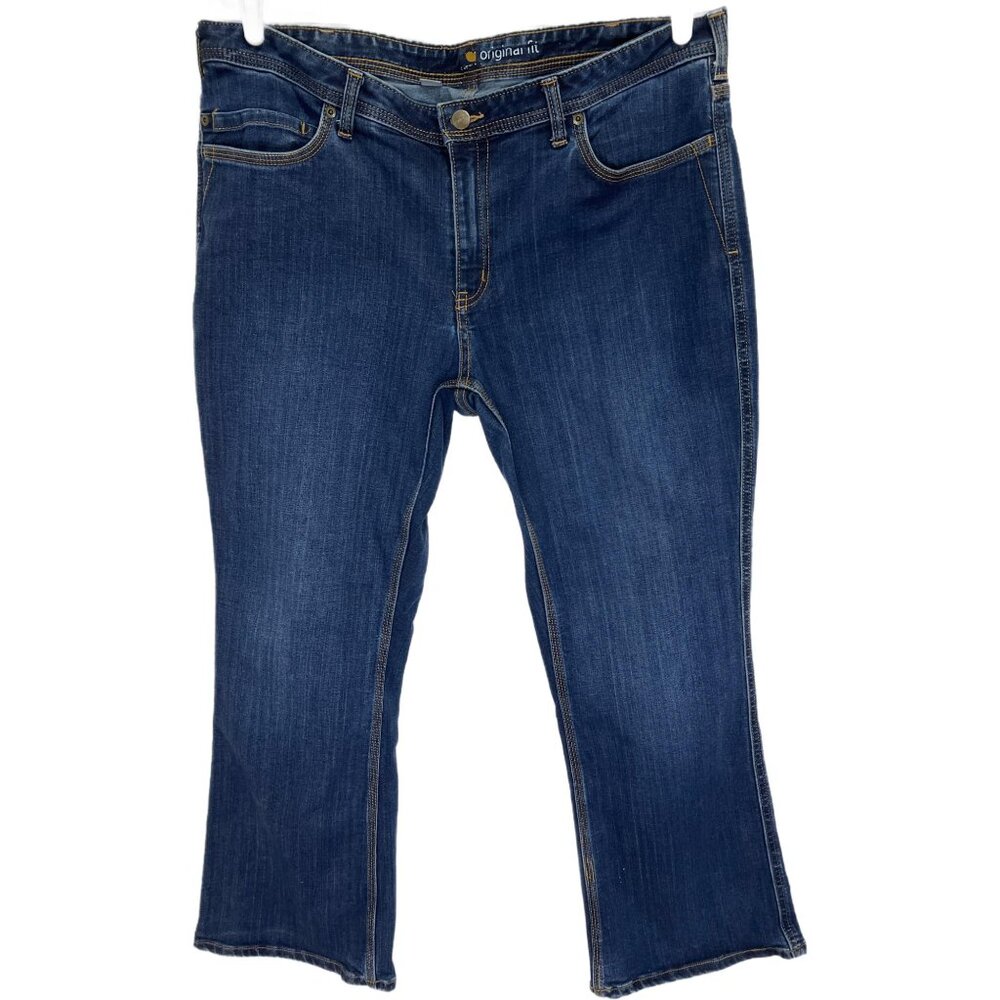 1090 Carhartt Plus Short Bootcut Faded Denim Jeans Womens